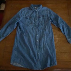 New Old Navy Denim Button up dress